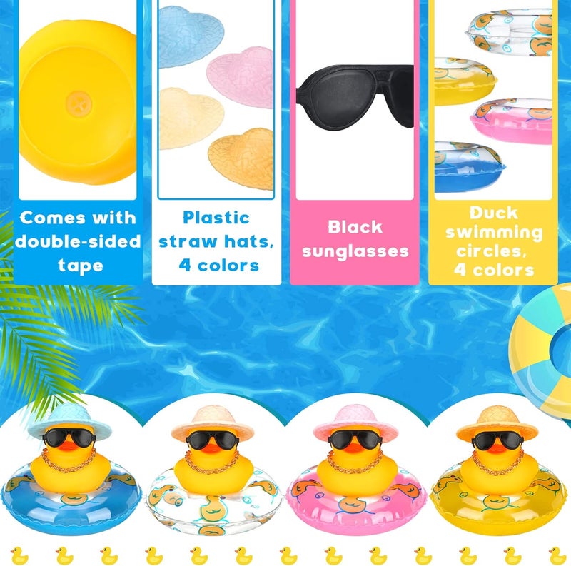 Marsui Mini Rubber Ducks Summer Beach Funny Rubber Ducky Bathtub Shower Ducks for Baby Shower Swimming Pool Toys - Image 3