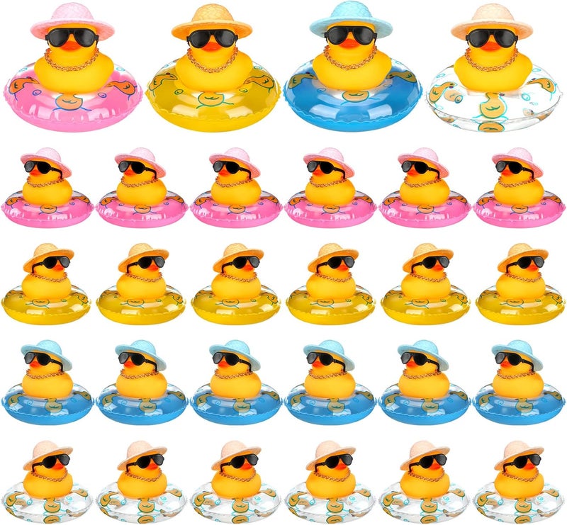 Marsui Mini Rubber Ducks Summer Beach Funny Rubber Ducky Bathtub Shower Ducks for Baby Shower Swimming Pool Toys - Image 1