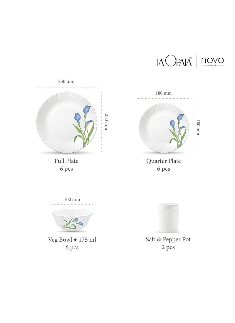 La Opala La Opala, Novo Collection, Opal Glass Dinner Set 20 pcs, Tender Trio, White  - Image 3
