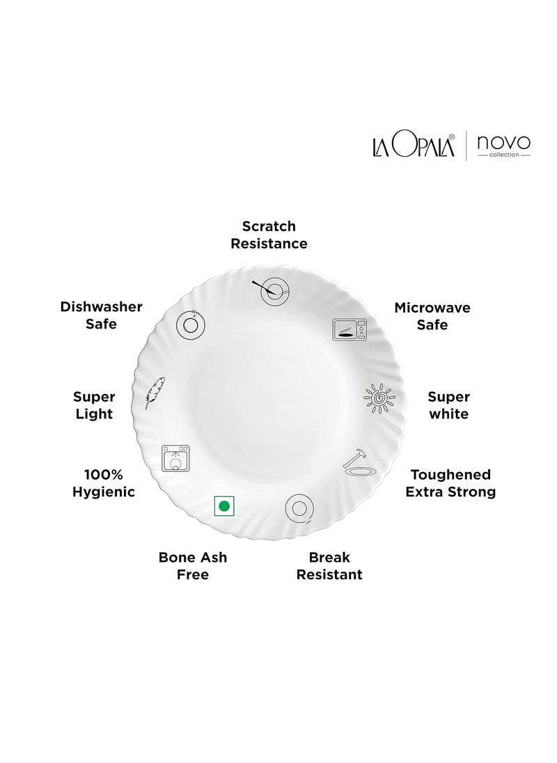 La Opala La Opala, Novo Collection, Opal Glass Dinner Set 20 pcs, Tender Trio, White  - Image 4