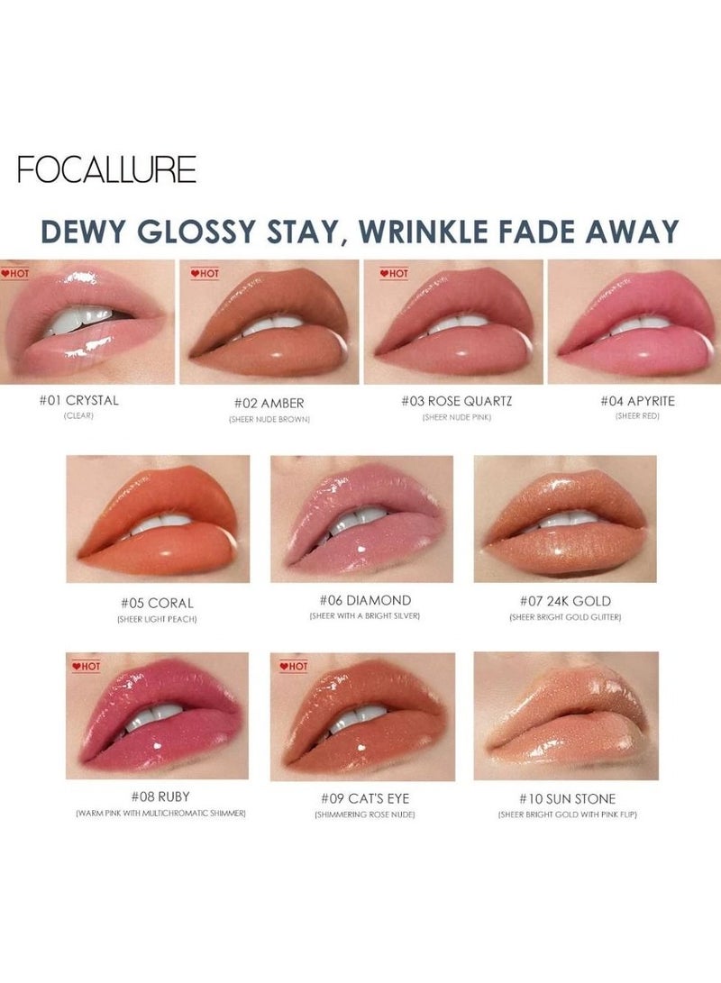 فوكالور ملمع شفاه كريستالي عالي اللمعان FA-153 #01 - Image 3