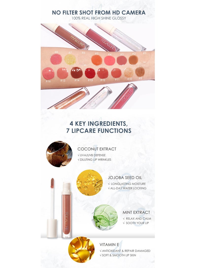 فوكالور ملمع شفاه كريستالي عالي اللمعان FA-153 #01 - Image 5