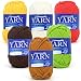 YARFOFUN 6 Pack Beginners Crochet Yarn Brown Green Red White Cotton Crochet Yarn for Crocheting Knitting Beginners with EasytoSee Stitches Mini Crochet Yarn for BeginnersPlants Series - Image 2