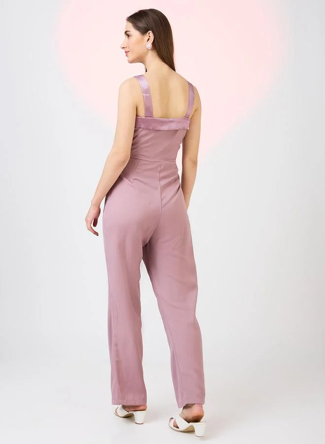 Globus  Sweetheart Neck Double Breasted Workwear Jumpsuit for Women | Best Price UAE