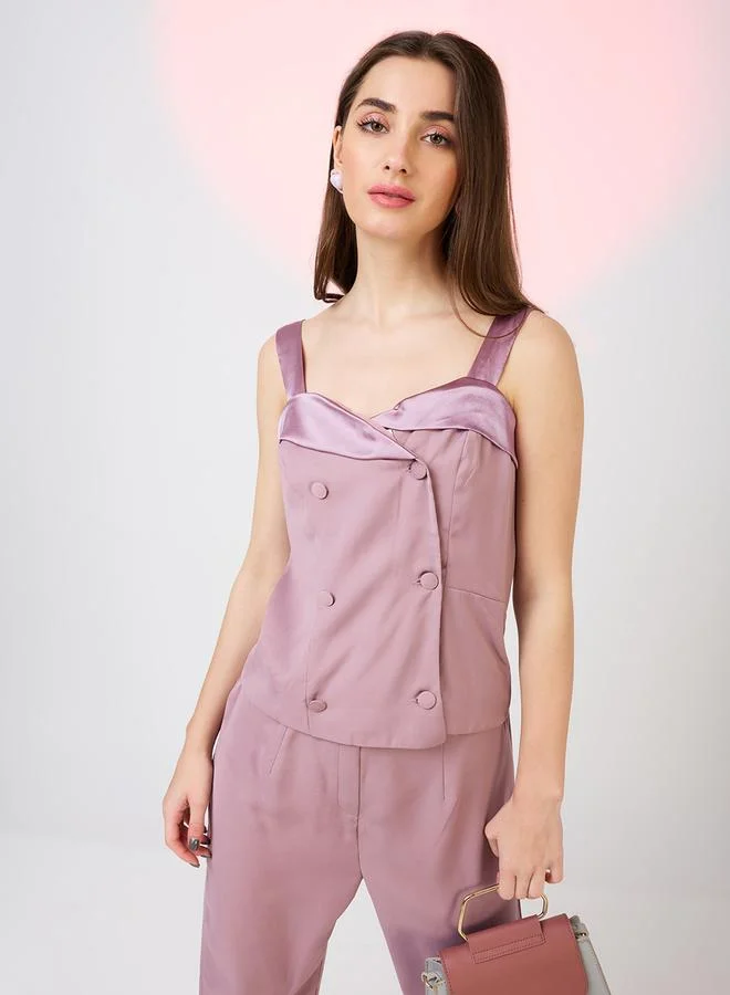 Globus  Sweetheart Neck Double Breasted Workwear Jumpsuit for Women | Best Price UAE