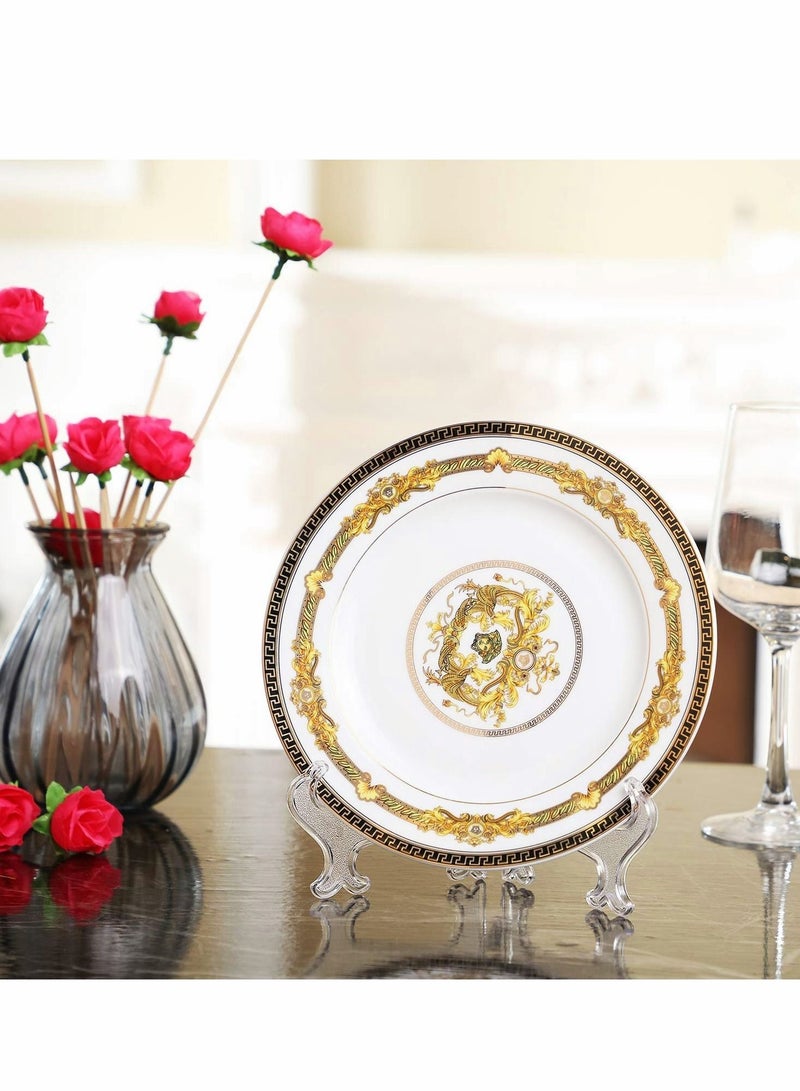 Captaintech 12 Pieces Plastic Easel Stands Plate Stands Holders,  Picture Easel Stand Clear for Display Picture Frame Collectibles Desktop Weddings Party Home Decoration (6 Inches) - Image 4