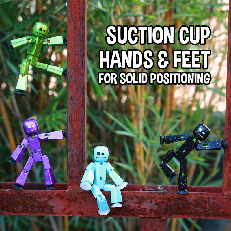 Zing StikBot Single Pack - Includes 1 StikBot - Collectible Action Figures and Accessories, Stop Motion Animation, Ages 4 and Up (Metal Eggplant) - Image 5