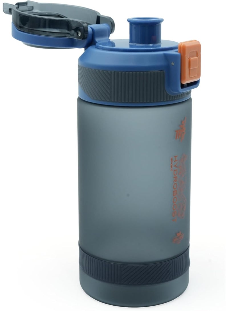 TR6 Sport Frosted Water Bottle BPA Free Leak Proof Flip Lock Lid Temp Resistant 10°C to 80°C Carry Holder Matte Finish Hydration Bottle for Fitness Office Travel School Outdoor (Blue, 580 ML) - Image 2