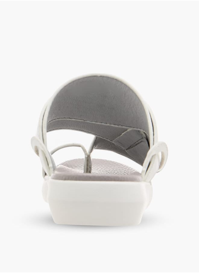 Al Waha Boys Textured Slip-On Arabic Sandals with Toe Loop Detail  - Image 4