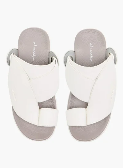 Al Waha Boys Textured Slip-On Arabic Sandals with Toe Loop Detail
