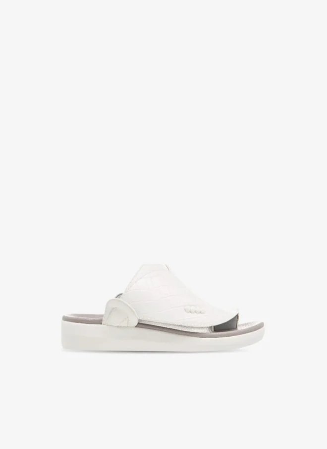 Al Waha Boys Textured Slip-On Arabic Sandals with Toe Loop Detail Ramadan Collection