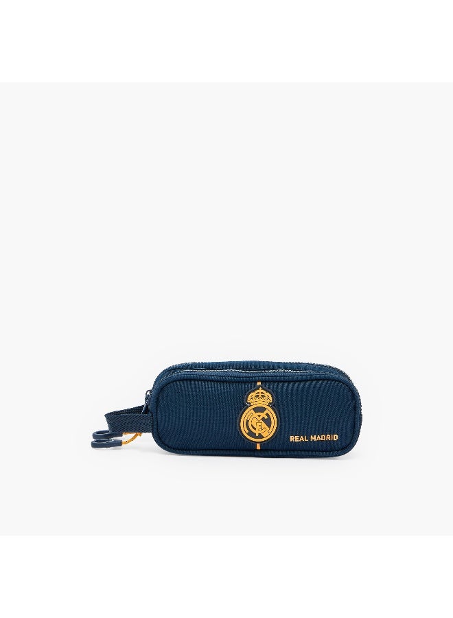 Real Madrid-Pouch-2 Cmprts- (Polyester) Marine Blue \ 21X6X8 - Image 1