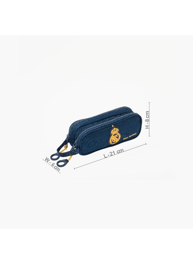 Real Madrid-Pouch-2 Cmprts- (Polyester) Marine Blue \ 21X6X8 - Image 4