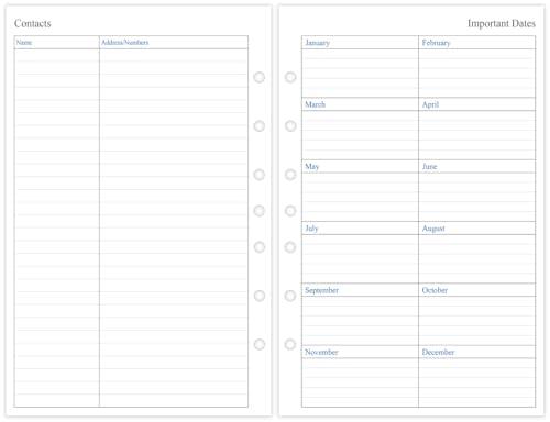 newestor 2026 Weekly Planner Refill for Mini Binder, Week on Two Pages, 5.5"x8.5", 7 Holes - Image 4
