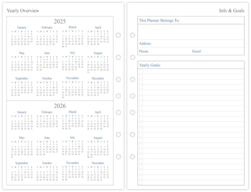 newestor 2026 Weekly Planner Refill for Mini Binder, Week on Two Pages, 5.5"x8.5", 7 Holes - Image 3