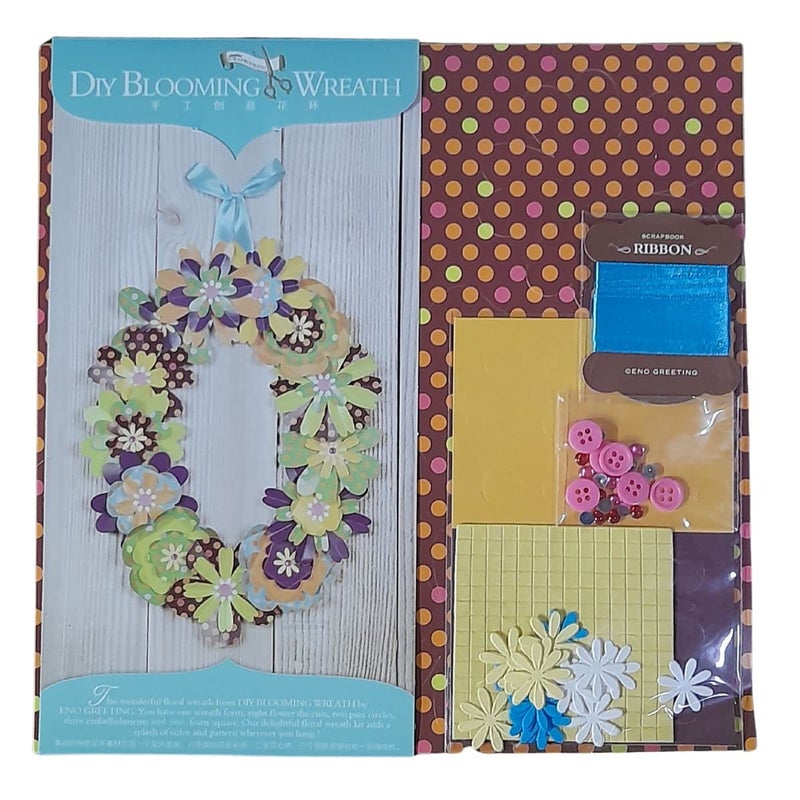 R H LIFESTYLE R H LIFESTYLE DIY Blooming Wreath Kit for Art Craft Home Door Decoration ANC4556 - Image 1