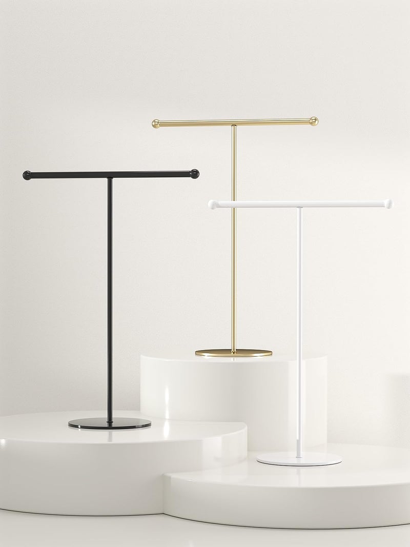 Julysky Necklace Holder,Necklace Organizer for Women,Jewelry Stand,Necklace Display Stand for Selling,Necklace and Bracelet Hanger (Golden) - Image 3