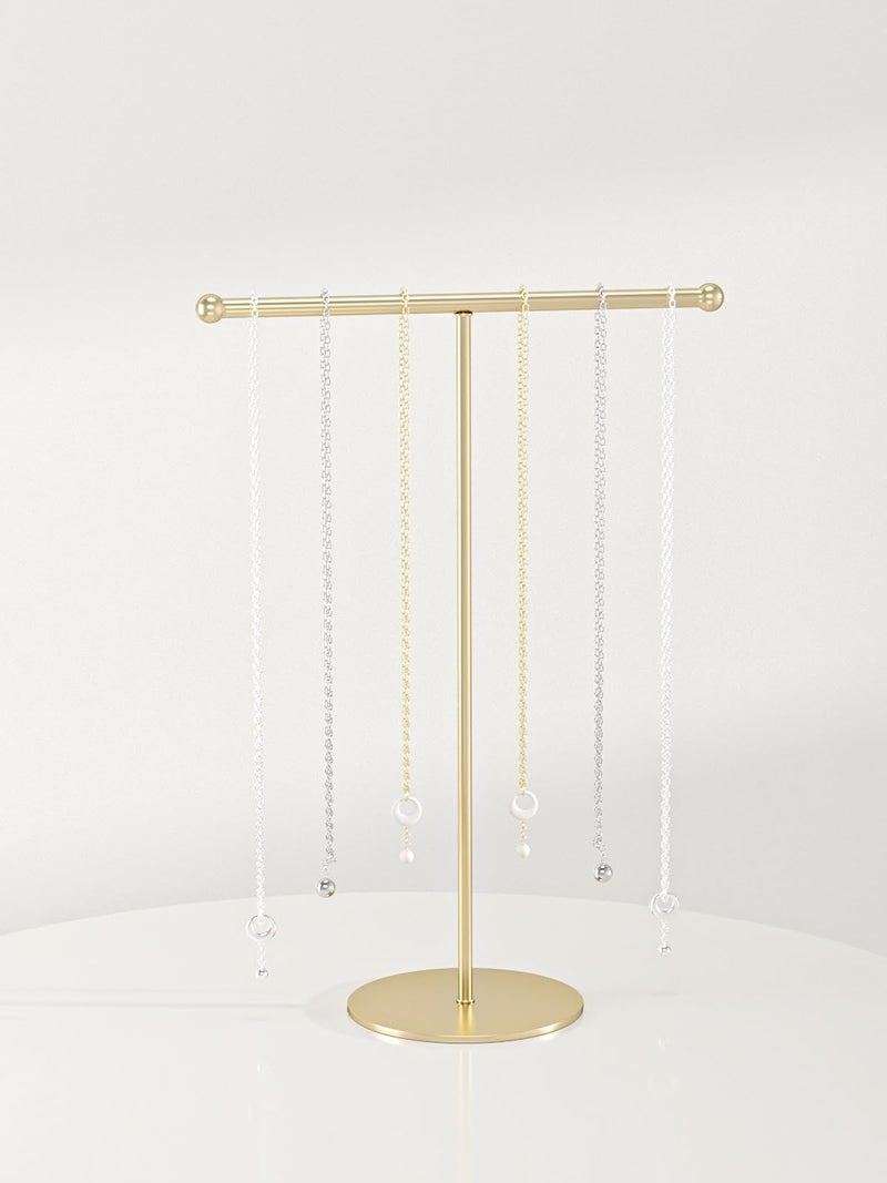 Julysky Necklace Holder,Necklace Organizer for Women,Jewelry Stand,Necklace Display Stand for Selling,Necklace and Bracelet Hanger (Golden) - Image 4