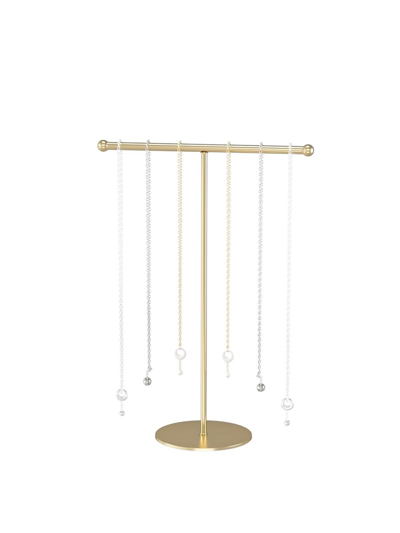 Julysky Necklace Holder,Necklace Organizer for Women,Jewelry Stand,Necklace Display Stand for Selling,Necklace and Bracelet Hanger (Golden) - Image 1