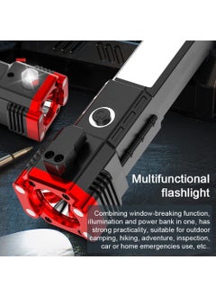 Vinsh Enterprise VINSH ENTERPRISE Torch Lights Rechargeable High Power Long Distance Led Flash Light Battery USB Charger Power Bank with Car Emergency Glass Hammer Waterproof Car Seat Belt Cutter Camping Travelling  - Image 2