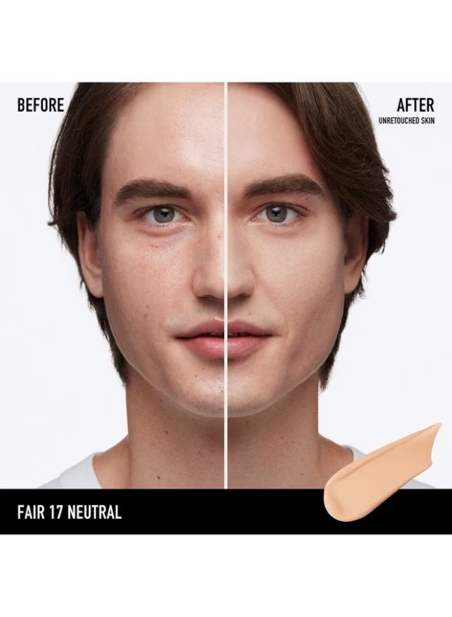 كريم أساس سائل غير لامع من bareMinerals BAREPRO يدوم 24 ساعة، لون معدني فاتح 17 محايد، عامل حماية من الشمس 20، 30 مل - Image 2