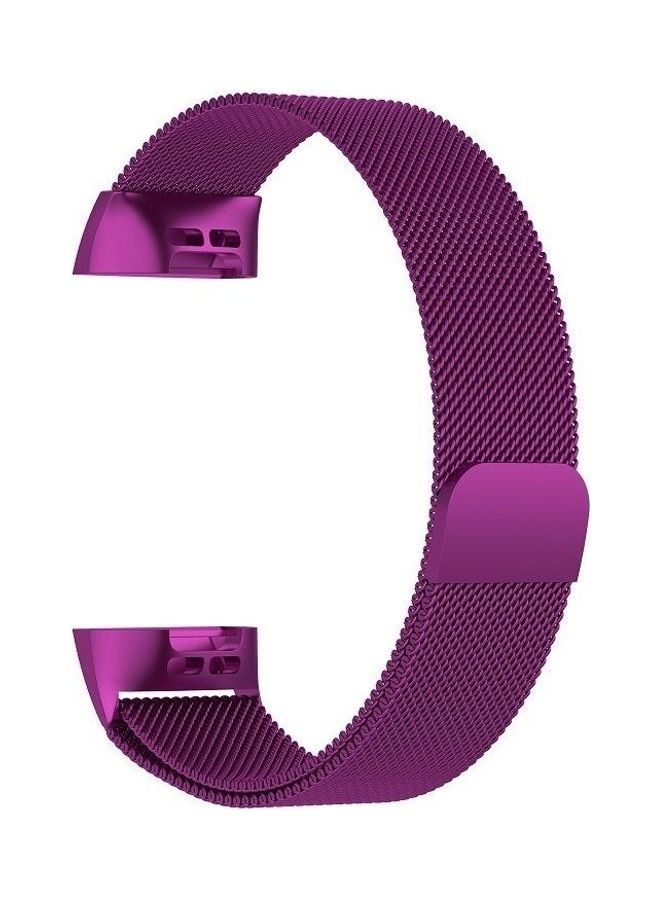 NIBEMINENT Stainless Steel Magnet Wrist Strap Watch Band Purple - Image 3