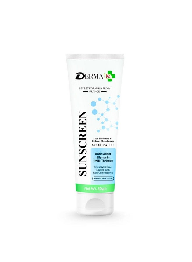 DERMAKR DERMA KR Sunscreen With Antioxidant Silymarin Cream SPF 60, PA++++ | -50g - Image 1