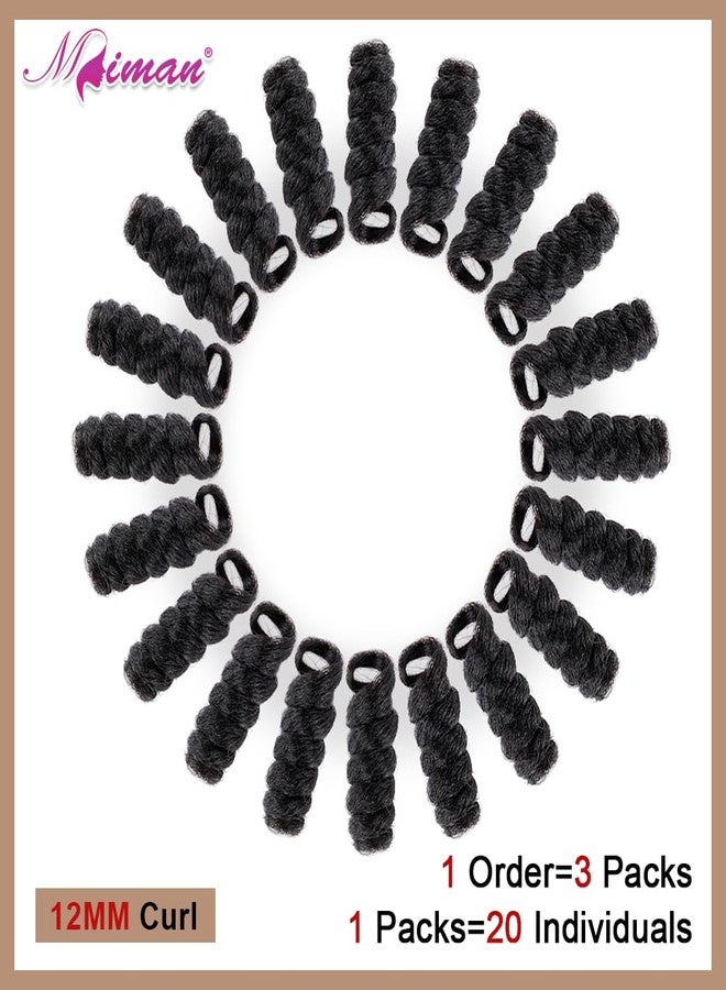MIMAN 3 Packs 10 Inch Short Curly Crochet Hair for Black Women 12MM Crochet Braids Synthetic Braiding Hair Extensions for Women DIY Mohawk Afro Braided Hairstyle (Natural Black #1B) - Image 4