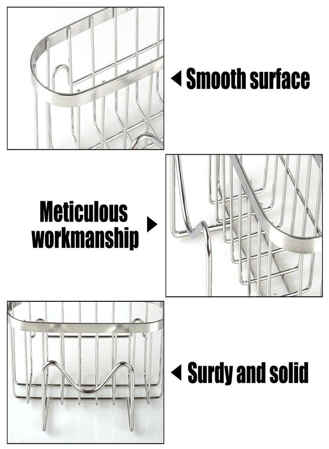DONGKER Kitchen Sink Sponge Holder,Stainless Steel Dish Sponge Hanging Caddy with M Shape Hook & Adhesive Hook & Suction Cups for Kitchen - Image 2