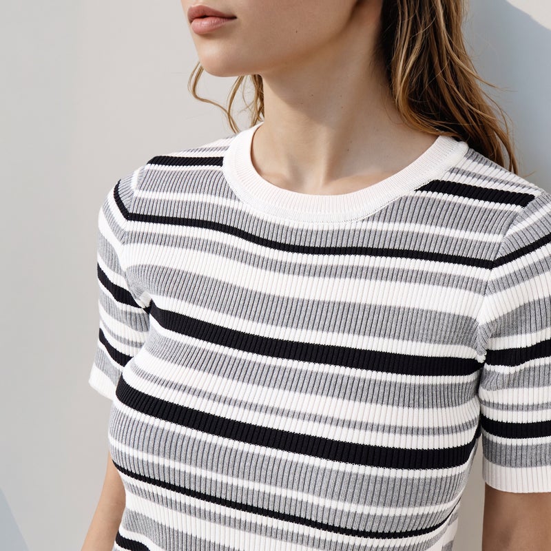 تواكستريمز تيشيرت بياقة دائرية مخطط من تو إكستريمز - Image 4