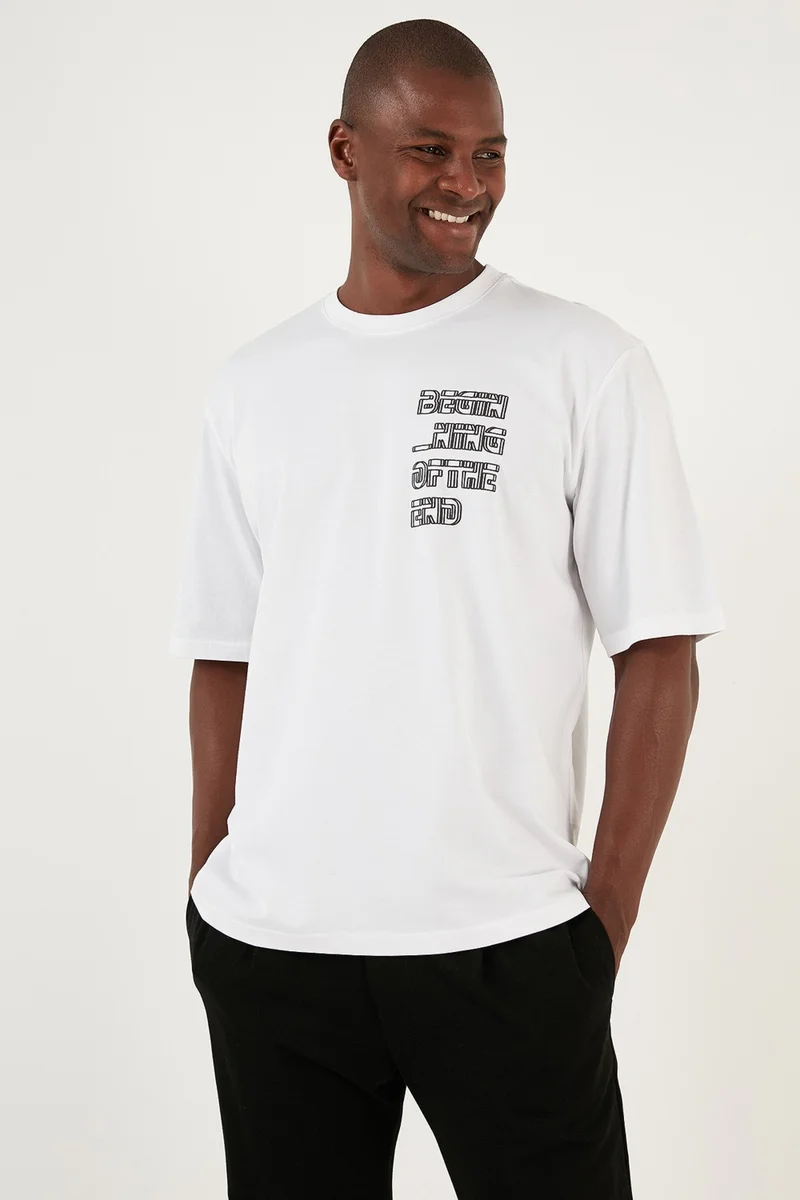 بوراتي Cotton Printed Oversize Crew Neck T Shirt Men's T Shirt 5902641