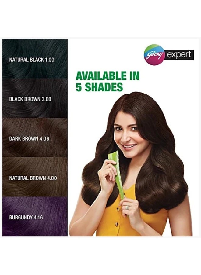 Godrej Expert Rich Creme Hair Colour - Natural Brown - Ammonia Free - 20g + 20ml - Image 2