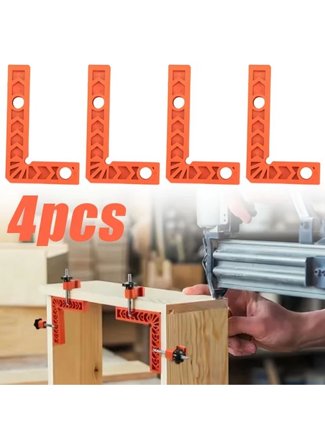4pcs L Shaped Ruler 90 Degree Woodworking Right Angle Locator Positioning Fixture Tool - Image 2