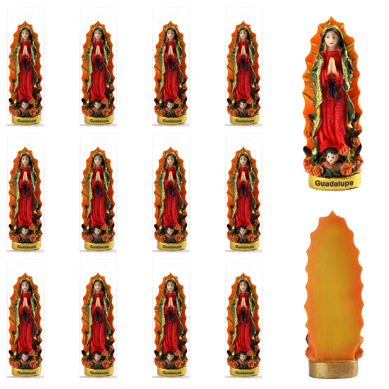 BigPig 12 Pcs Virgen De Guadalupe Statues Recuerdos De Bautizo para Niño Niña,Catholic Figurine for Baptism First Communion Quinceanera Party Favors for Guests,Centros De Mesa para Primera Comunión - Image 1