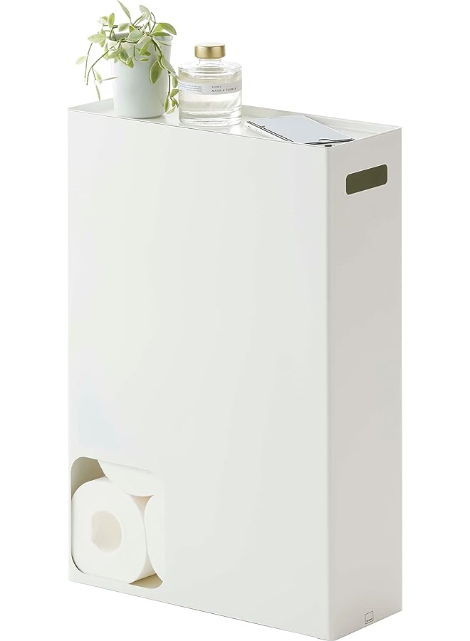 Raxoom home 2294 Toilet Paper Stocker-Bathroom Storage Organizer Dispenser, One Size, White - Image 1