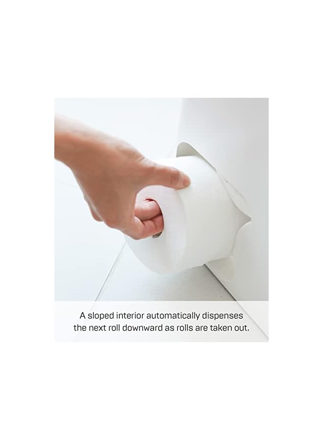 Raxoom home 2294 Toilet Paper Stocker-Bathroom Storage Organizer Dispenser, One Size, White - Image 4