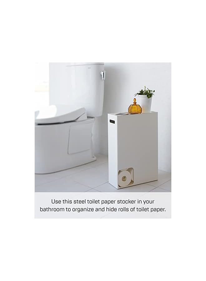 Raxoom home 2294 Toilet Paper Stocker-Bathroom Storage Organizer Dispenser, One Size, White - Image 3