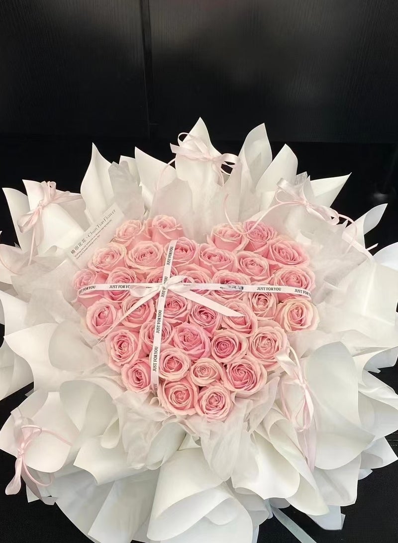 20 sheets of premium gift and bouquet wrapping paper 58x58cm (white) - Image 3