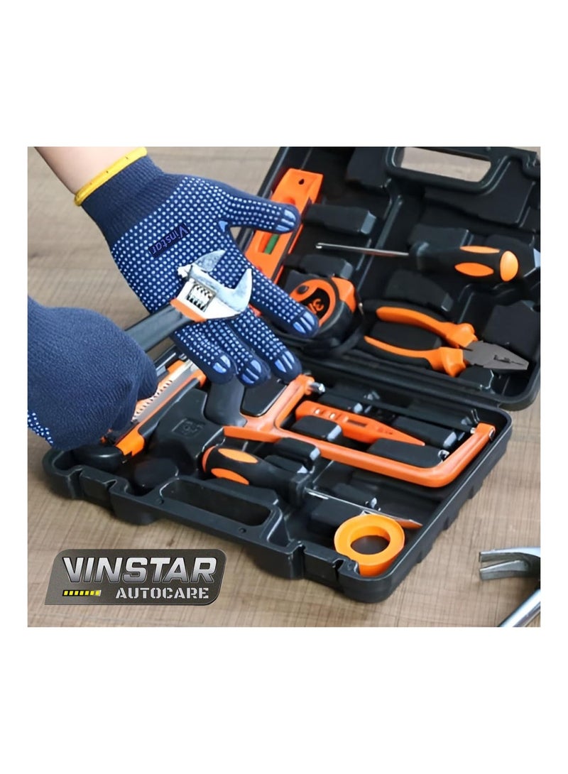 VINSTAR (Pack of 24 Pairs) Vinstar Autocare Dotted Cotton Hand Gloves for Industrial and Indoor Use - Image 4