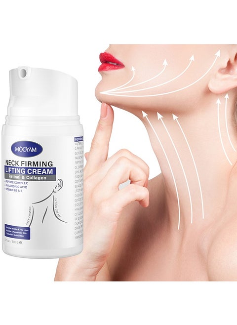 Neck Firming Lifting Cream, Neck and Body Firming Cream for Anti-Aging, Reducing Wrinkles, Removing Double Chin, Polypeptide Retinol Collagen Lighten Neck Lines Cream