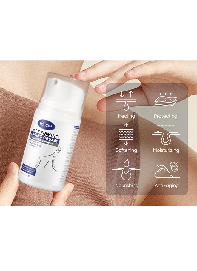 MOOYAM - Neck Firming Lifting Cream, Neck and Body Firming Cream for Anti-Aging, Reducing Wrinkles, Removing Double Chin, Polypeptide Retinol Collagen Lighten Neck Lines Cream - Image 1