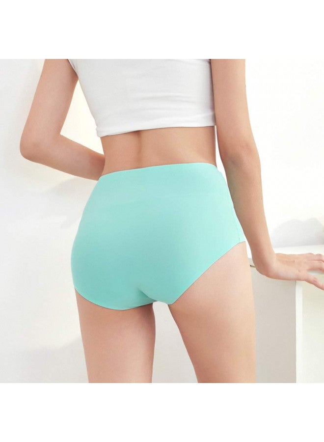 FallSweet No Show High Waist Briefs Underwear for Women Seamless Panties,Pack of 5 (Color2, L) - Image 3