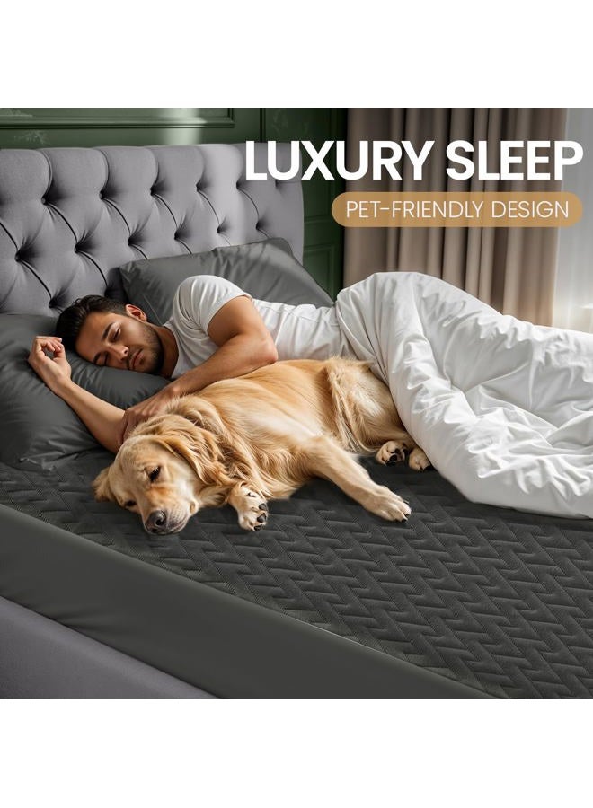 Utopia Bedding Waterproof Mattress Protector California King Size (Gray), Premium 3D Air Soft Fabric Mattress Cover, Fits 17 Inches Deep, Breathable, Fitted Style with Stretchable Pockets - Image 5