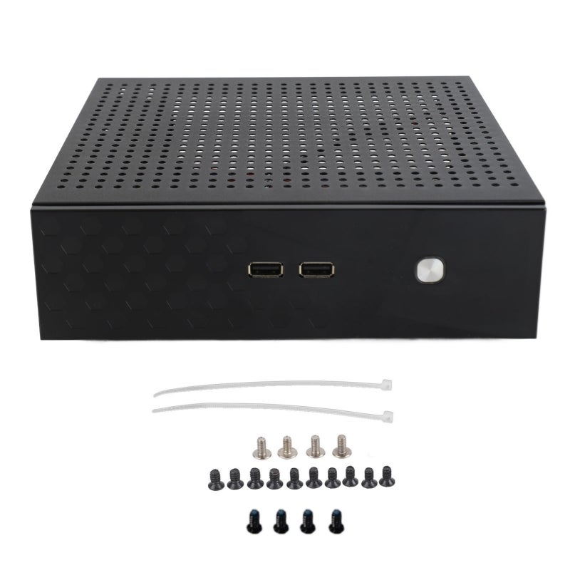 Mini ITX Case SECC Compact Desktop Computer Case with Anodized Sandblasting Good Heat Dissipation - Horizontal Mini Computer Case for Home Video Computers Self-Service Terminals" for " Mini ITX Case - Image 1