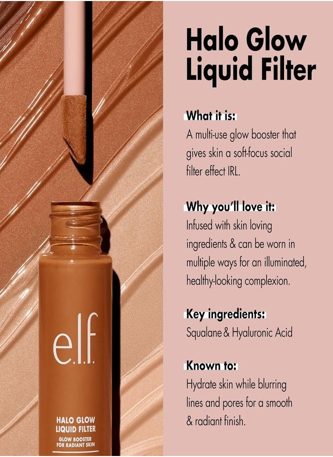 e.l.f. Halo Glow Liquid Filter Complexion Booster – Shade 2 Fair/Light, 31.5ml | Illuminating Liquid Makeup for Radiant, Soft-Focus Glow | Infused with Hyaluronic Acid | Hydrating, Vegan & Cruelty-Free