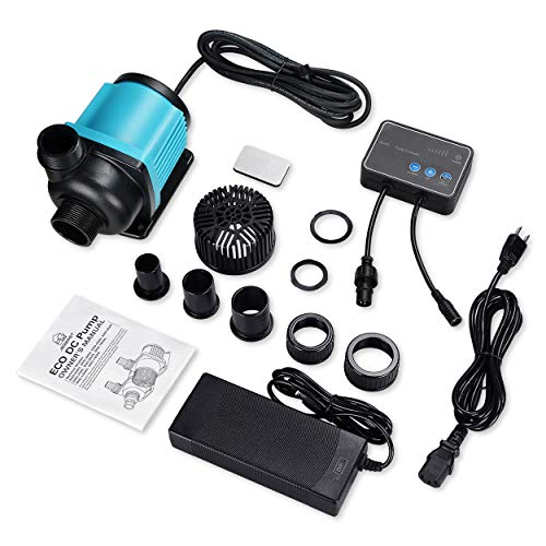 JEREPET 2250GPH Aquarium 24V DC Return Pump with Controller, Submersible and Inline Return Pump for Fish Tank,Aquariums,Fountains,Sump,Hydroponic,Pond,Freshwater and Marine Water Use - Image 2
