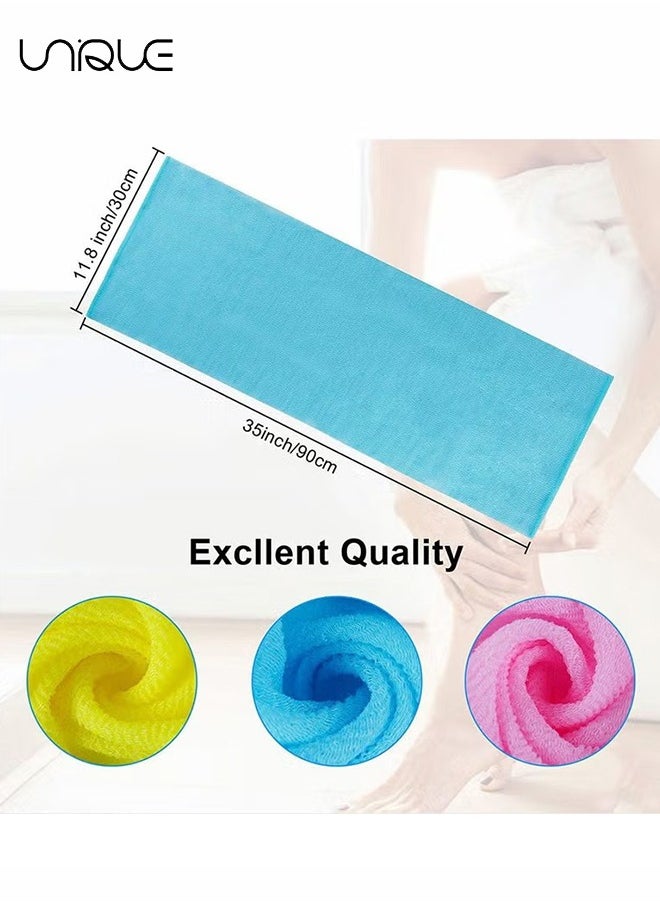 Unique Bath Washcloth, Exfoliating Washcloth Towel 3PCS, Washcloth Nylon Beauty Skin Bath Wash Towel Sponge, Back Scrubber Washer for Shower, Body Scrub Rag Brush Loofah Exfoliator for Body Exfoliation  - Image 2