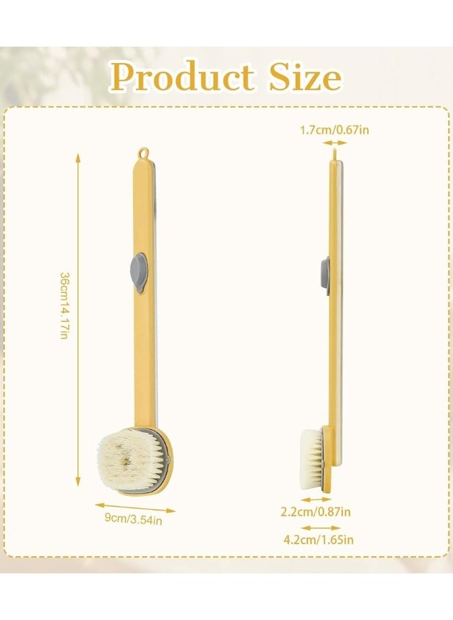 FALMER Long Handle Exfoliating Bath Brush with Soap Dispenser for Women and Men  - Image 3