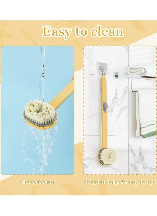 FALMER Long Handle Exfoliating Bath Brush with Soap Dispenser for Women and Men  - Image 4