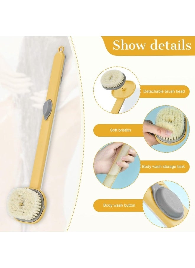 FALMER Long Handle Exfoliating Bath Brush with Soap Dispenser for Women and Men  - Image 2